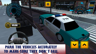 Police Car Carrier-Parking Transporter Simulator screenshot 2
