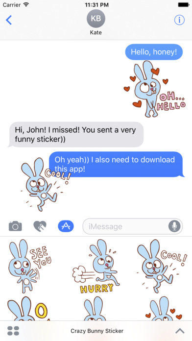 Crazy Bunny Sticker screenshot 3