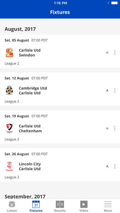 Carlisle United Official App screenshot 2