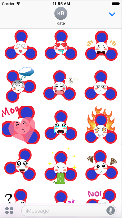 Animation Fidget Spinner Emoji GIF screenshot 2