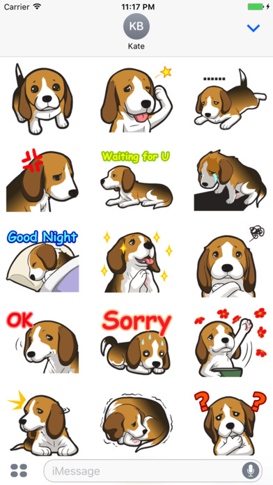 Beagle Dog Lovely Stickers screenshot 2
