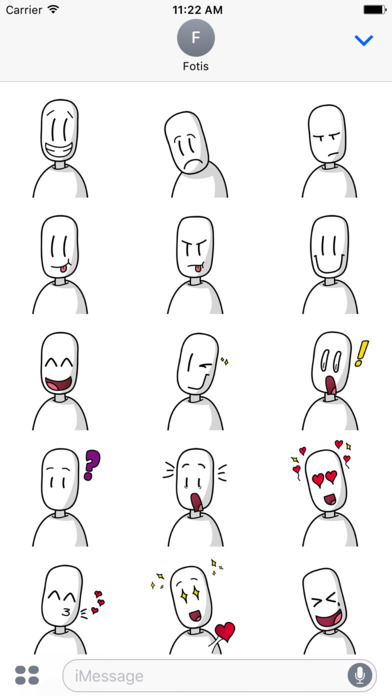 whitefaces stickers screenshot 4