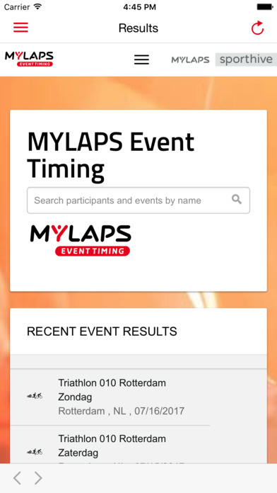 MYLAPS Event Timing screenshot 3