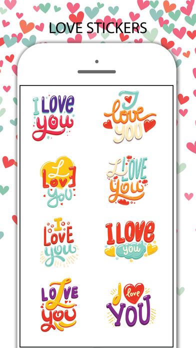 Love Stickers for iMessage!! screenshot 2