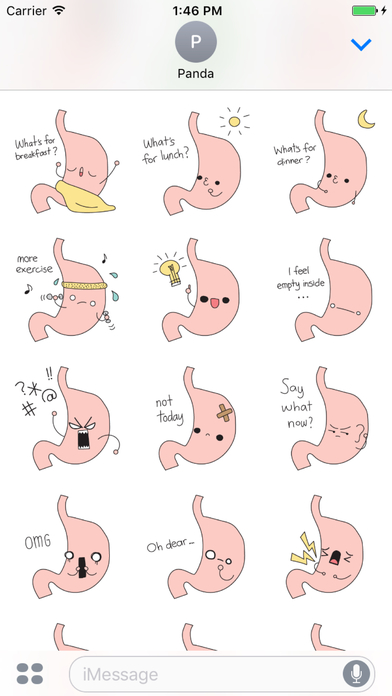Grumpee The Hangry Stomach Stickers screenshot 4