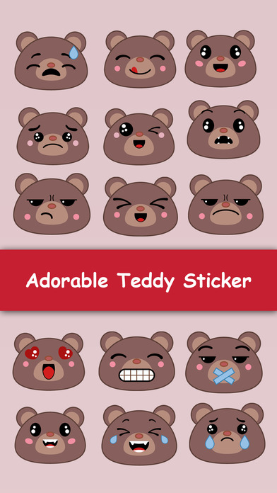 Teddy Sticker for iMessage screenshot 4