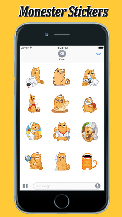 Monster Stickers Pack for iMessage screenshot 3