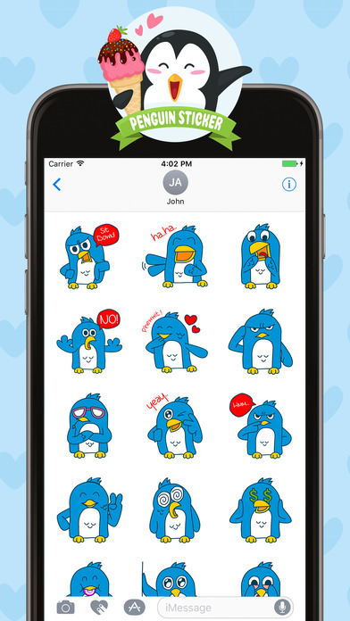 Penguin Stickers for iMessage screenshot 4