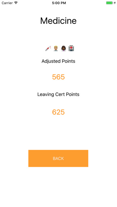 625 Leaving Cert Points Calculator screenshot 2
