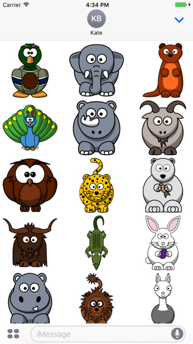 Crazy Animal Stickers screenshot 2