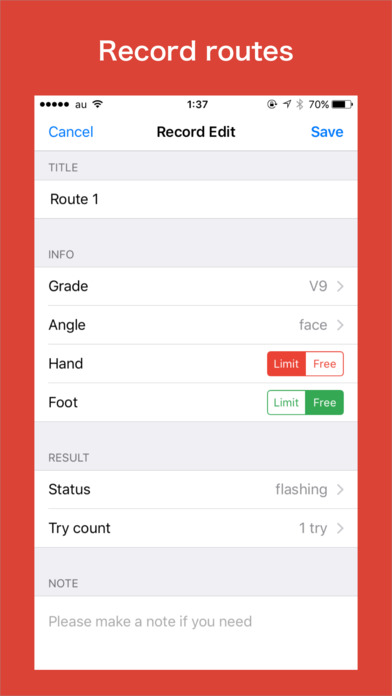 Boulder - climbing support app screenshot 2