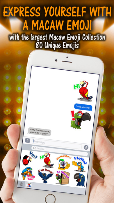 MacawMoji - Parrot Emojis screenshot 2