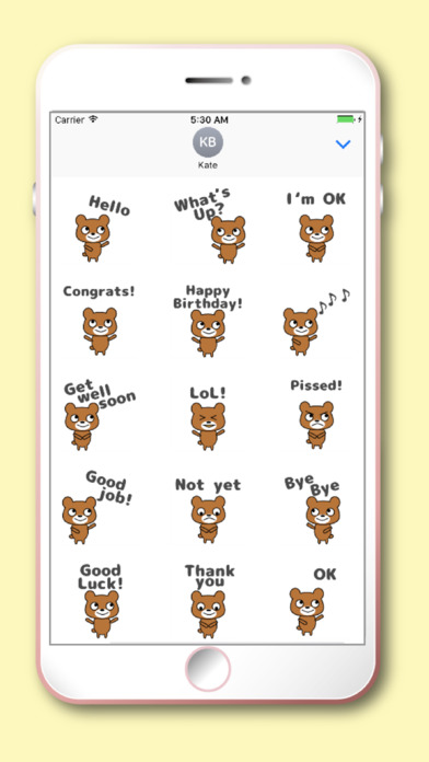 Cute Bear Kawaii emoji screenshot 2