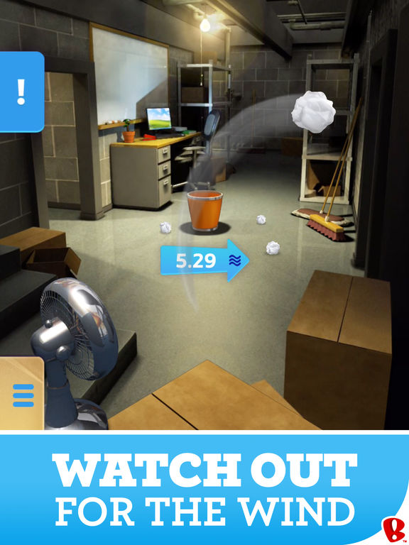 Screenshots of Paper Toss for iPad