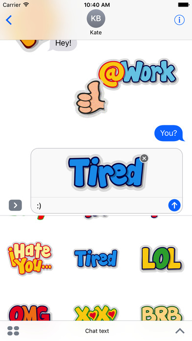 Chat text stickers screenshot 2