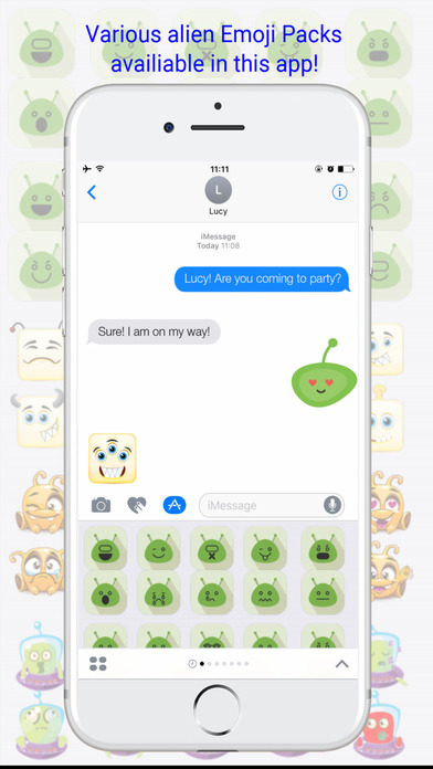 AlienMoji - 80+ Cute Alien Emoji Keyboard screenshot 2