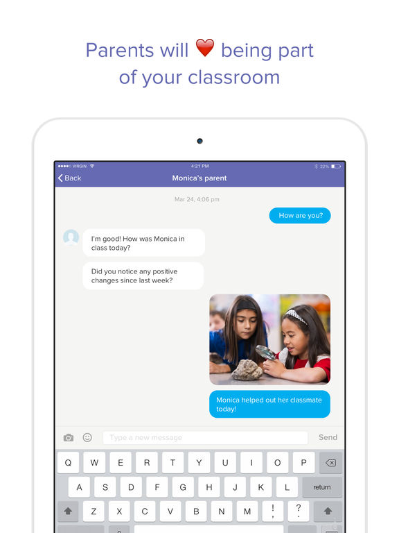 Screenshots of ClassDojo for iPad