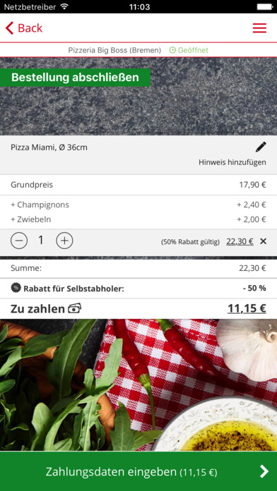 PizzaGo screenshot 2