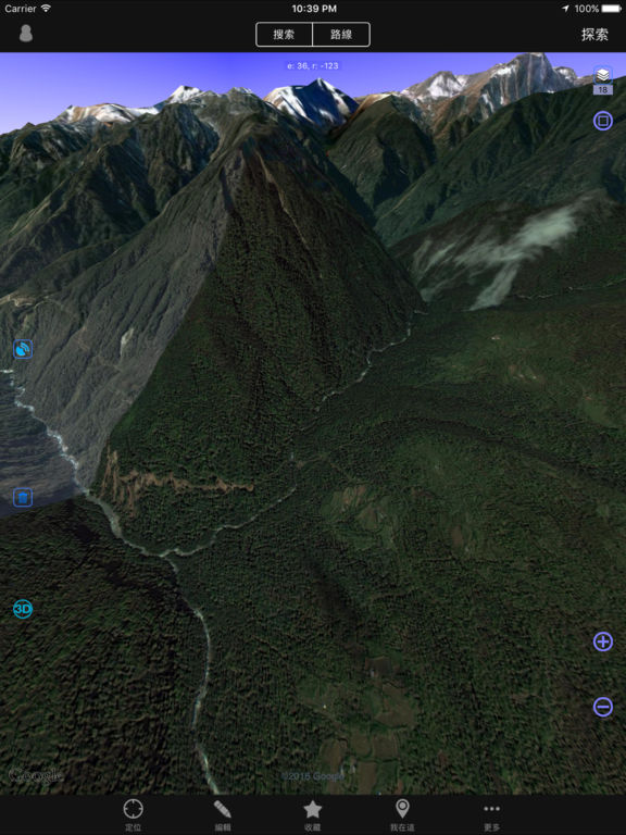 集成google地图,卫星图,地形图,bing卫星图,opencycle 10米等高图