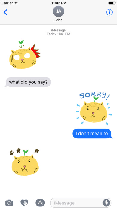 Animated Cat Heads Emoji Sticker Pack for iMessage screenshot 3