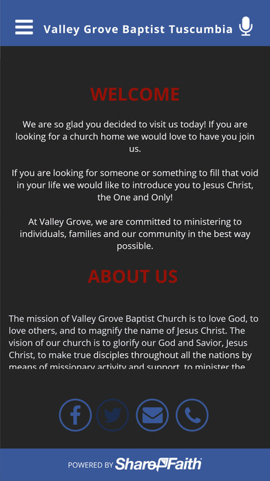 Valley Grove Baptist Tuscumbia screenshot 4