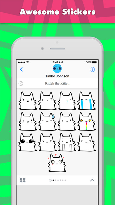 Kitteh the Kitten stickers by Timbo Johnson screenshot 2