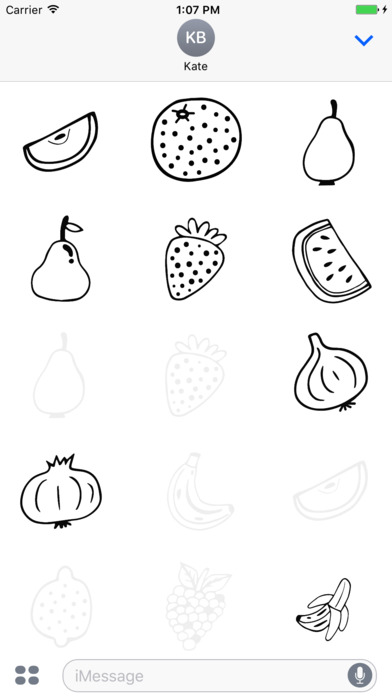 Animated Cute Fruit Stickers screenshot 2