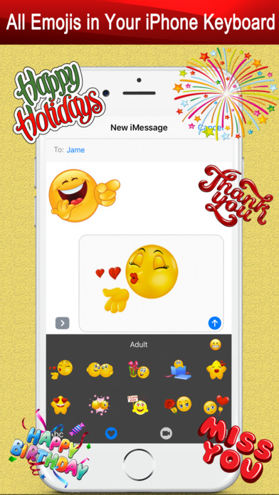 AA Emoji Keyboard - Adult Emoticons Sexy Smileys screenshot 3