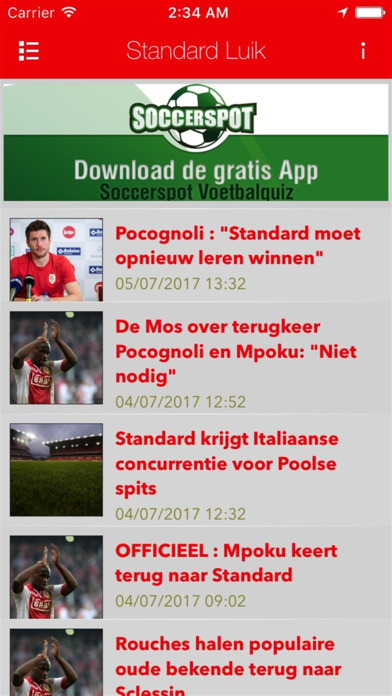 Voetbalnieuws - Standard screenshot 2