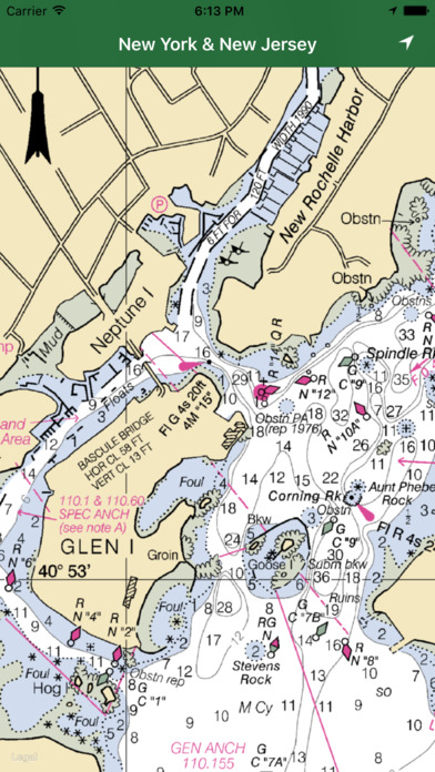 Marine: New York and New Jersey GPS nautical chart screenshot 3