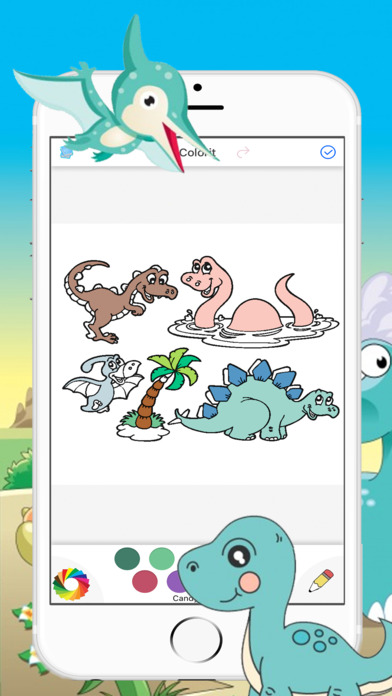 Dinosaurs Drawing Coloring Pages for kids screenshot 3