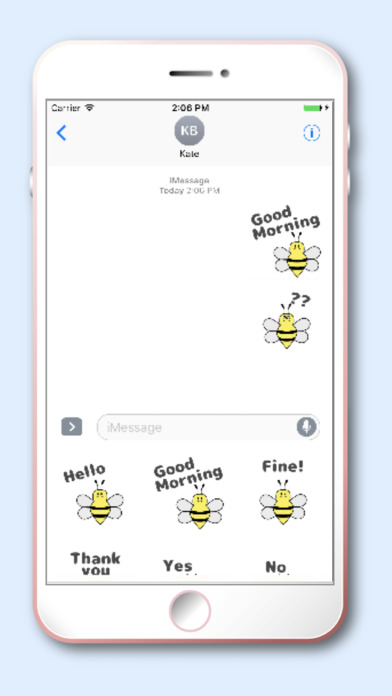 Bee Moji Kawaii emoji screenshot 3