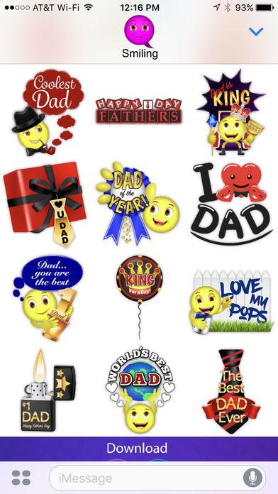 Bubblelingo Father's Day Emoji Stickers screenshot 2