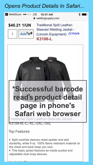 WeldingSupply.com Barcode Scanner Shopping Tool screenshot 2