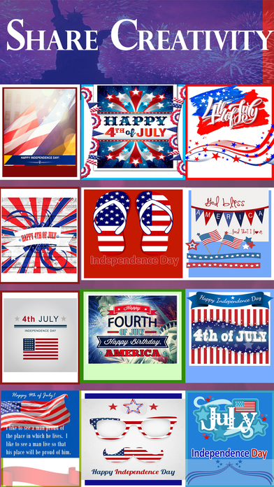 Independence Day Greeting Cards - Poster Maker App screenshot 4