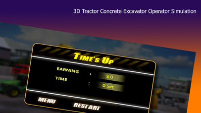 3D Tractor Concrete Excavator Operator Simulation screenshot 3