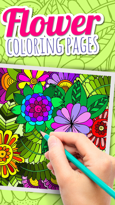 Flower Coloring Pages – Colouring Book for Adults screenshot 2