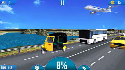 Extreme Traffic Rickshaw Drive Simulator 2017 screenshot 4