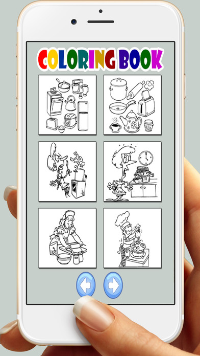 Printable Cooking Coloring Book Game For Kids screenshot 4