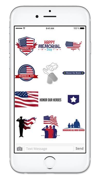 Memorial Day USA Sticker Pack screenshot 3