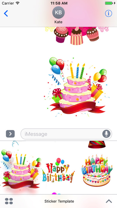 Happy Birthday Party Stickers for iMessage screenshot 4