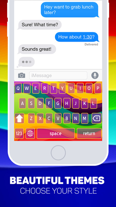 Rainbow Themes Photo Keyboard Colorful Skins screenshot 2