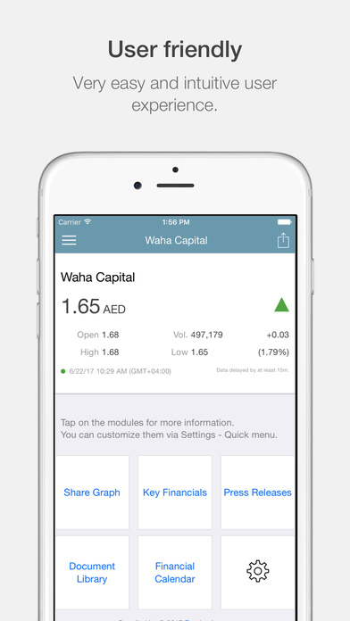 Waha Capital Investor Relation screenshot 2