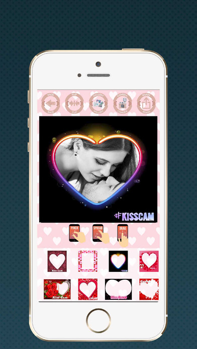 Kiss cam - photo frames marks screenshot 2