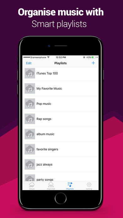 Cloud Player: Offline MP3 Music & Playlist manager screenshot 4