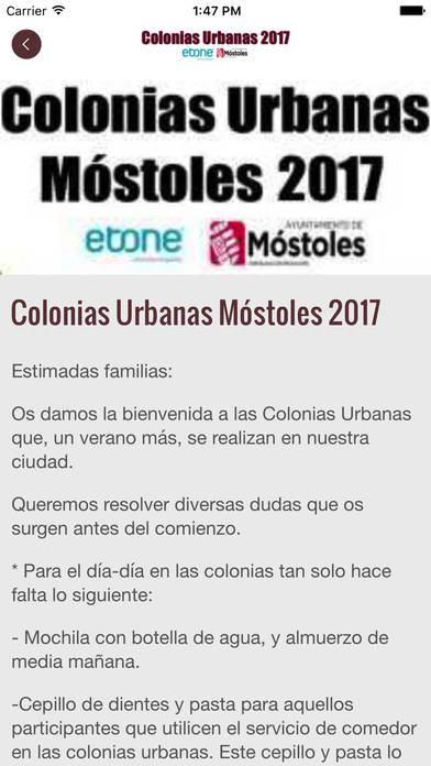 Colonias Urbanas Móstoles 2017 screenshot 2