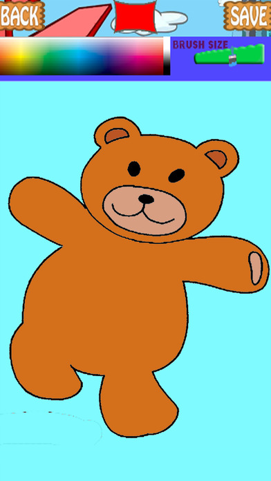 Bear Cartoon Coloring Page Learning Games screenshot 2