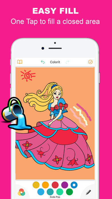 Princess Girls Coloring Game for Kids Toddlers screenshot 2