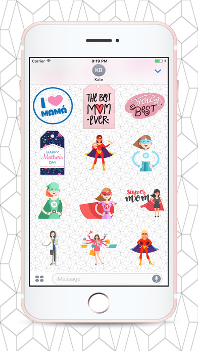 Super Mom Mothers Day Stickers for Messaging screenshot 2