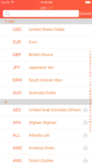 Exchange Rate - between the 154 currencies screenshot 2